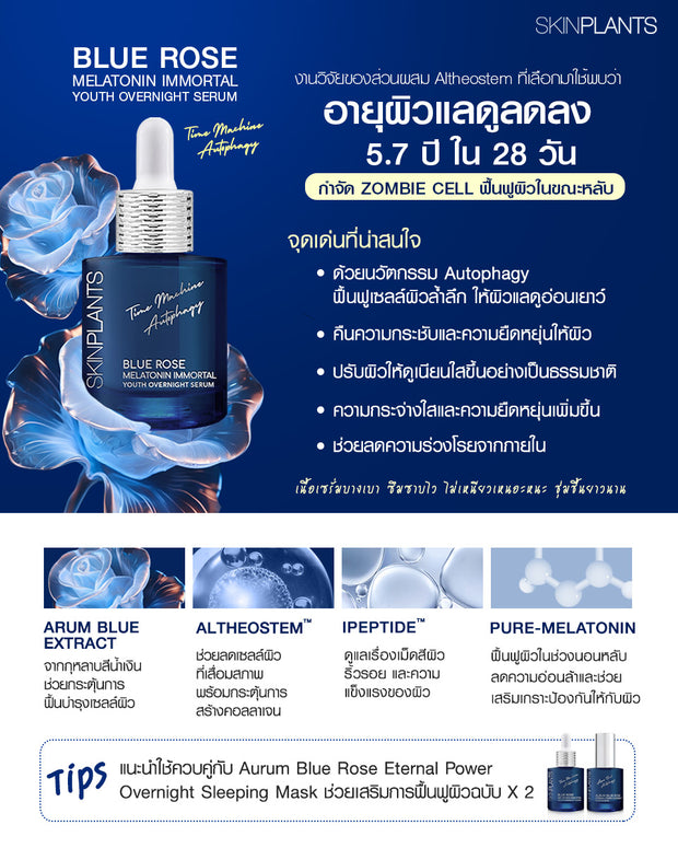 BLUE ROSE MELATONIN IMMORTAL YOUTH OVERNIGHT SERUM
